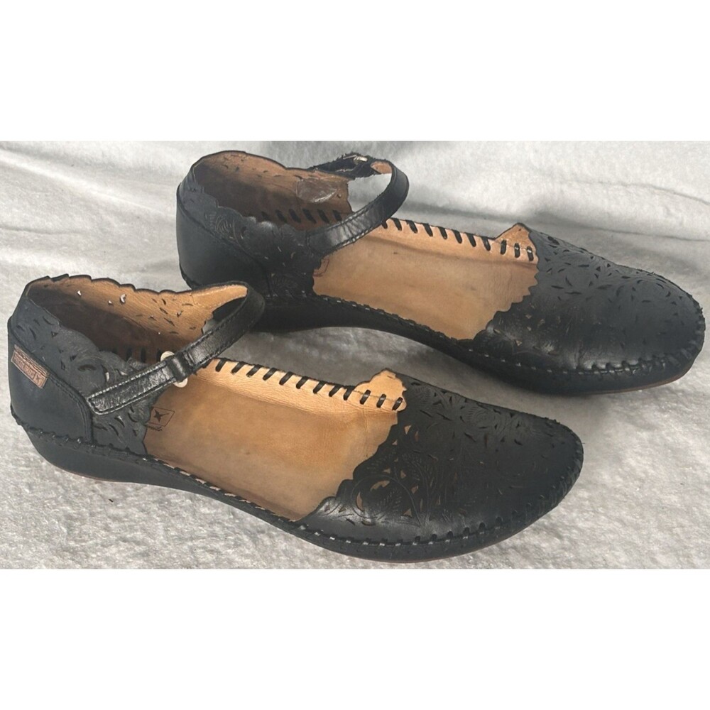 Pikolinos Puerto Vallarta Mary Jane Women’s US 10/ EU 41 Sandals Black Leather